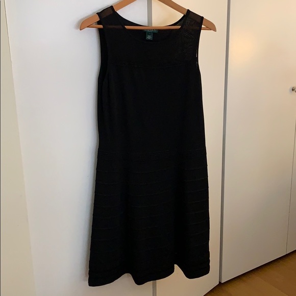 Lauren by Ralph Lauren Black Flounce Dress - Picture 1 of 3